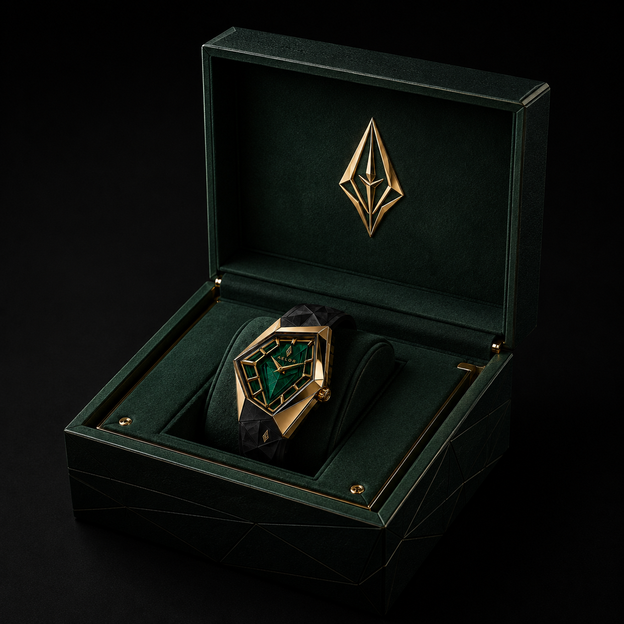 Open AELOR presentation box with the Diamond Shield inside